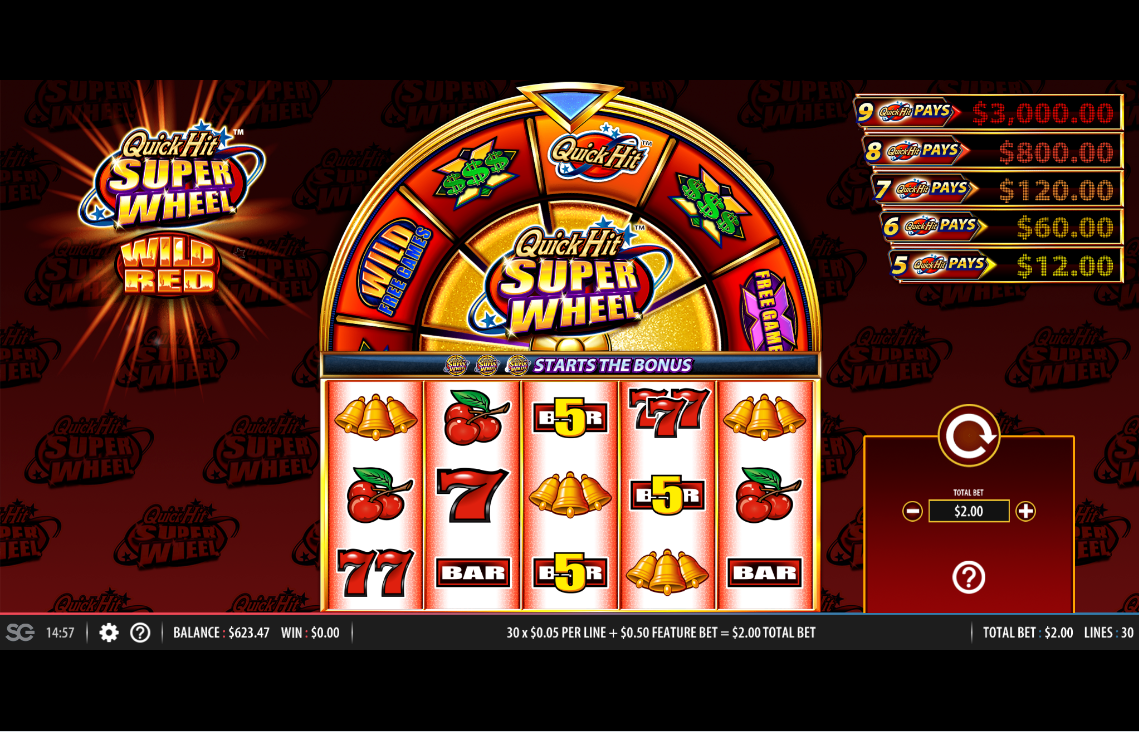 Quick Hit Super Wheel Wild Red Casino Slot Game Atlantic Lottery